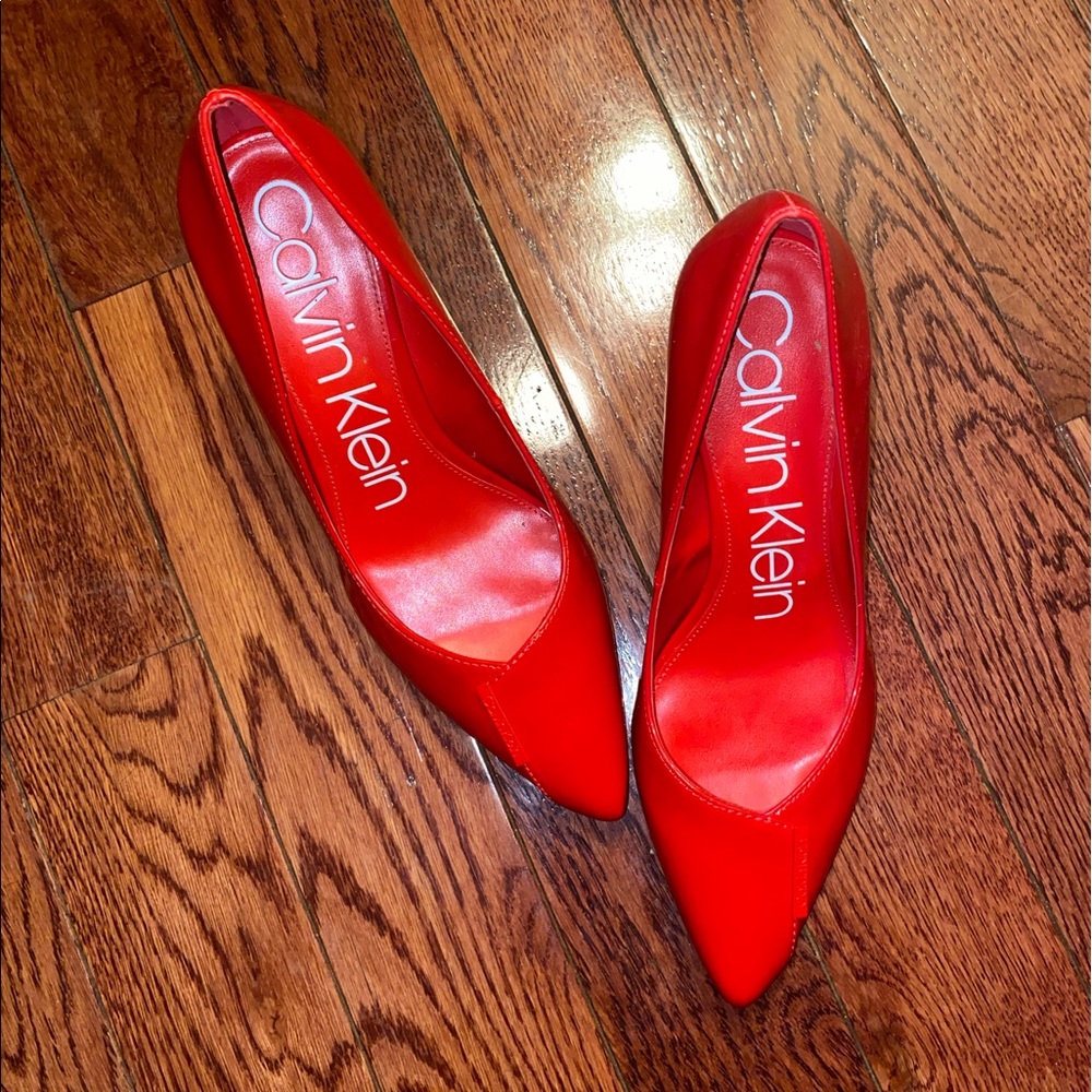 Calvin Klein Apple Red Low Heels